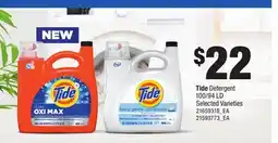 Loblaws TIDE DETERGENT, 100/94 LD offer