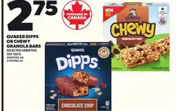 Loblaws QUAKER DIPPS OR CHEWY GRANOLA BARS, 120-156 G offer