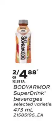 Loblaws BODYARMOR SUPERDRINK BEVERAGES, 473 ML offer