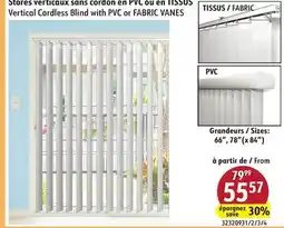 Sushi Shop Vertical Cordless Blind with PVC or FABRIC VANES offer