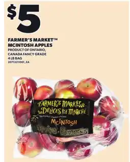 Loblaws FARMER'S MARKET MCINTOSH APPLES, 4 LB BAG offer