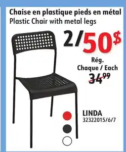 Sushi Shop Plastic Chair with metal legs offer