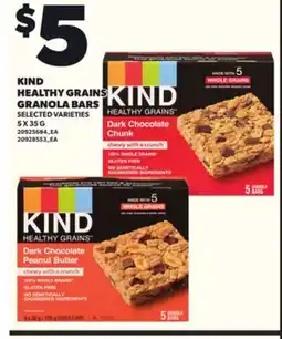 Loblaws KIND HEALTHY GRAINS GRANOLA BARS, 5 X 35 G offer