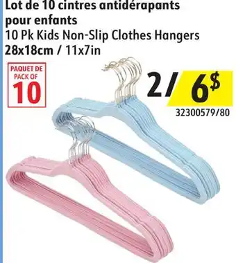 Sushi Shop 10 Pk Kids Non-Slip Clothes Hangers offer