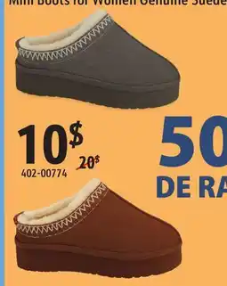 Sushi Shop Mini Boots for Women Genuine Suede Faux Fur Lining offer