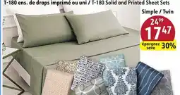 Sushi Shop Twin T-180 Solid and Printed Sheet Sets offer
