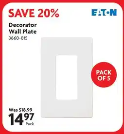 Home Hardware Decorator Wall Plate offer
