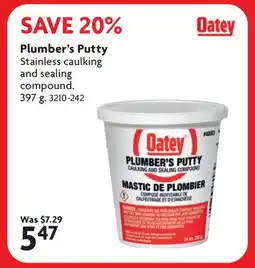 Home Hardware Plumber's Putty offer