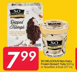 Sobeys SO DELICIOUS Non-Dairy Frozen Dessert Tubs offer