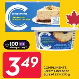 Sobeys COMPLIMENTS Cream Cheese or Spread offer