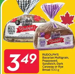 Sobeys RUDOLPH'S Bavarian Multigrain, Poppyseed, Sandwich, Dark Caraway or Rye Bread offer