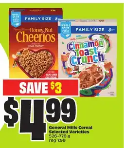 FreshCo General Mills Cereal Selected Varieties 526-778 g offer