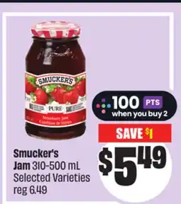 FreshCo Smucker's Jam 310-500 mL Selected Varieties offer