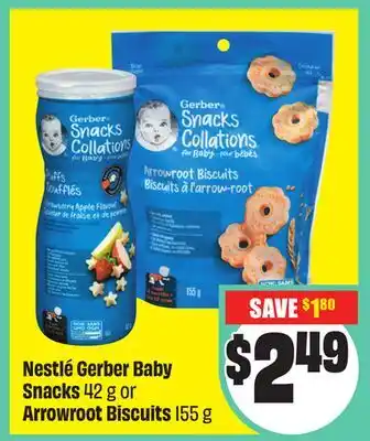 FreshCo Nestlé Gerber Baby Snacks 42 g or Arrowroot Biscuits 155 g offer