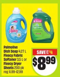 FreshCo Palmolive Dish Soap 4.27 L Fleecy Fabric Softener 3.5 L or Fleecy Dryer Sheets 200 pk offer