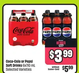 FreshCo Coca-Cola or Pepsi Soft Drinks 6x710 mL Selected Varieties offer