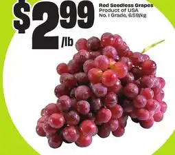 FreshCo Red Seedless Grapes Product of USA No. Grade 6.59/kg offer