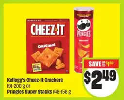 FreshCo Kellogg's Cheez-It Crackers 191-200 g or Pringles Super Stacks 148-156 g offer