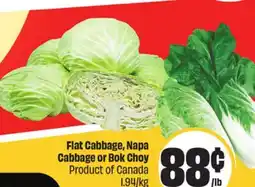 FreshCo Flat Cabbage, Napa Cabbage or Bok Choy Product of Canada Mid-Autumn offer