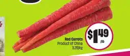 FreshCo Red Carrots Product of China 3.28/kg offer