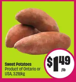 Chalo FreshCo Sweet Potatoes Product of Ontario or USA 3.28/kg offer
