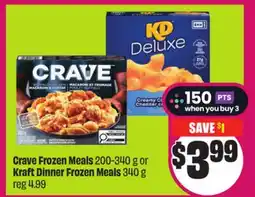 Chalo FreshCo Crave Frozen Meals 200-340 g or Kraft Dinner Frozen Meals 340 g offer