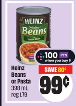 Chalo FreshCo Heinz Beans or Pasta 398 mL offer