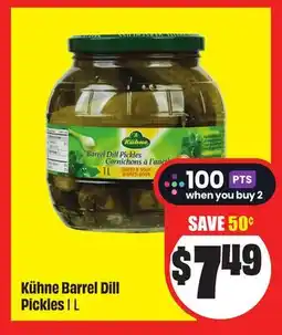 Chalo FreshCo Kühne Barrel Dill Pickles 1 L offer