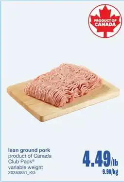 Wholesale Club LEAN GROUND PORK offer