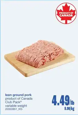 Wholesale Club LEAN GROUND PORK offer