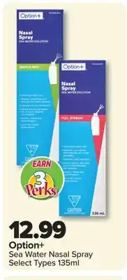 PharmaChoice Option+ Sea Water Nasal Spray offer