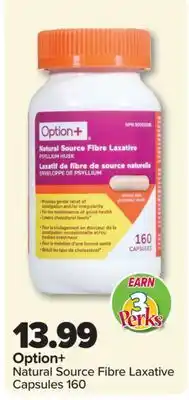 PharmaChoice Option+ Natural Source Fibre Laxative Capsules offer