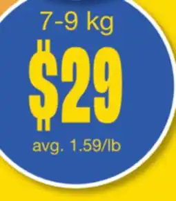 Wholesale Club TURKEY, 7-9 KG offer