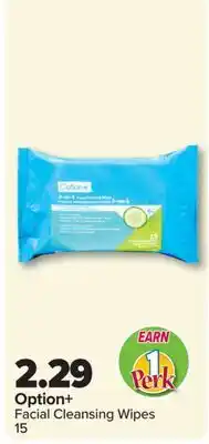 PharmaChoice Option+ Facial Cleansing Wipes offer