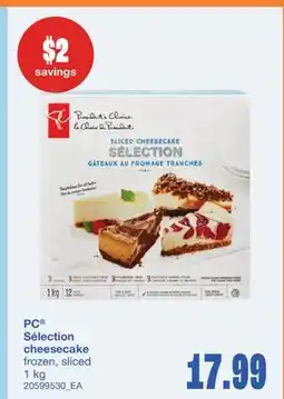 Wholesale Club PC SÉLECTION CHEESECAKE, 1 KG offer