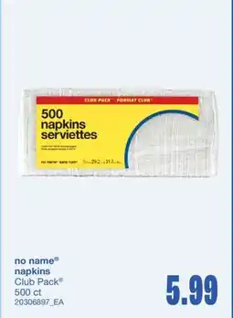 Wholesale Club NAPKINS 500 ct offer