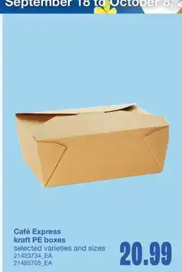 Wholesale Club KRAFT PE BOXES offer