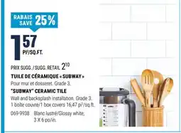 BMR ARCHITEK SUBWAY CERAMIC TILE Wall offer