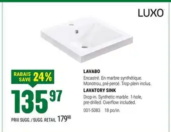 BMR LAVABO offer