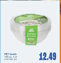 Wholesale Club PET BOWLS 160 OZ, 4 CT offer