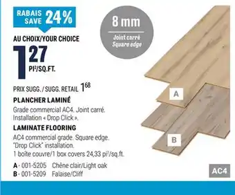 BMR PLANCHER LAMINÉ offer