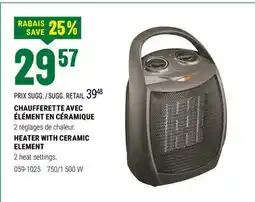BMR CHAUFFERETTE AVEC ÉLÉMENT EN CÉRAMIQUE offer