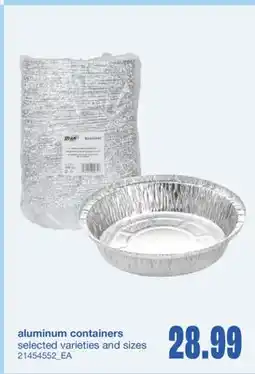 Wholesale Club ALUMINUM CONTAINERS offer