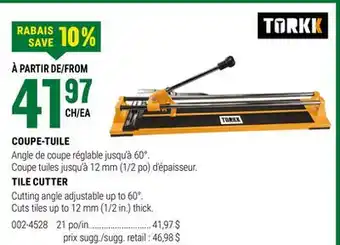 BMR COUPE-TUILE offer