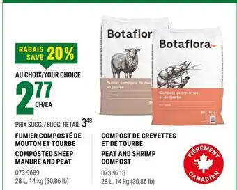 BMR FUMIER COMPOSTÉ DE MOUTON ET TOURBE offer