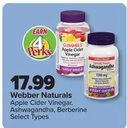PharmaChoice Webber Naturals Apple Cider Vinegar, Ashwagandha, Berberine offer