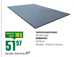 BMR RUBBER MAT offer