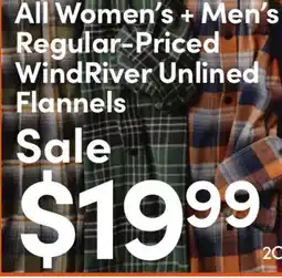 Mark's WindRiver Unlined Flannels offer