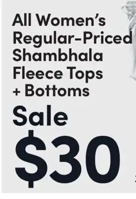 Mark's All Women's Regular-Priced Shambhala Fleece Tops + Bottoms offer