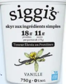 Walmart Siggi's Skyr 650 g- 750 g yogurt offer